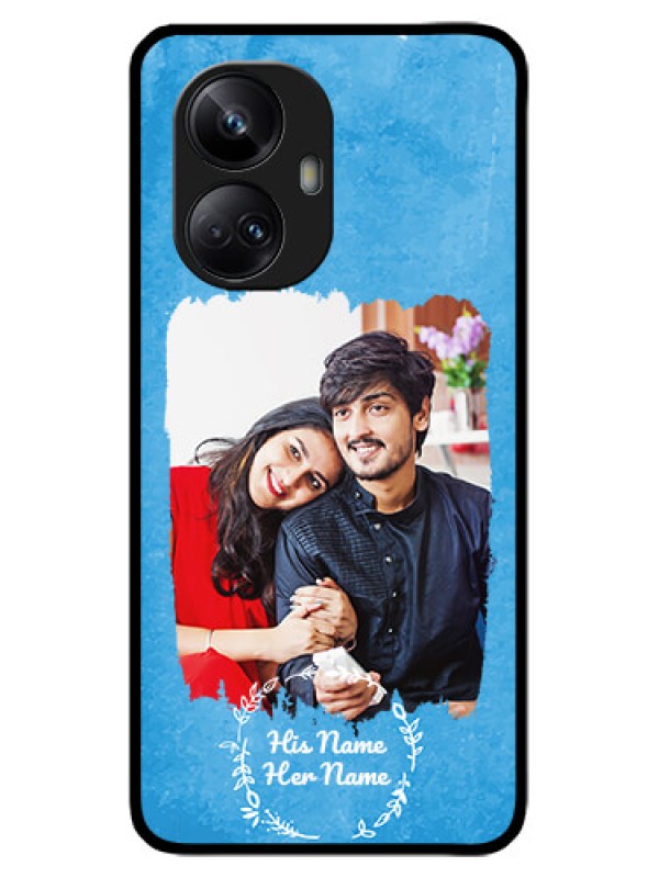 Custom Realme 10 Pro Plus 5G Custom Metal Phone CaseBlue Color Vintage Design