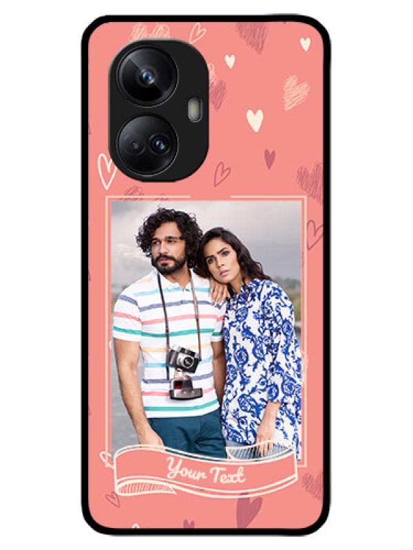 Custom Realme 10 Pro Plus 5G Custom Metal Phone CaseLove Doodle Art Design