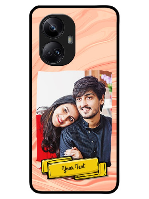 Custom Realme 10 Pro Plus 5G Custom Metal Phone CaseMarble Texture Design