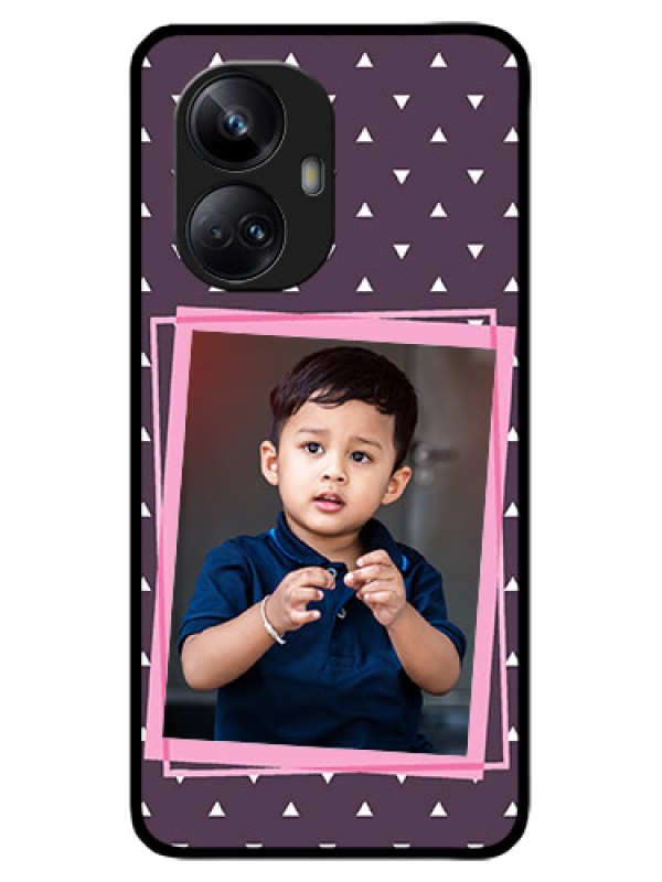 Custom Realme 10 Pro Plus 5G Custom Metal Phone CaseTriangle Pattern Dotted Design