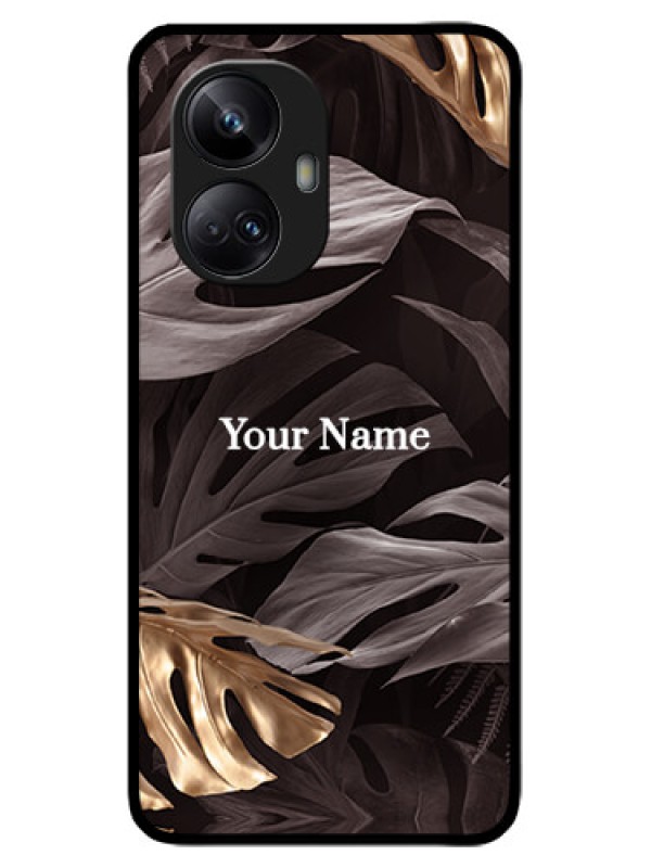 Custom Realme 10 Pro Plus 5G Custom Metal Phone CaseWild Leaves Digital Paint Design