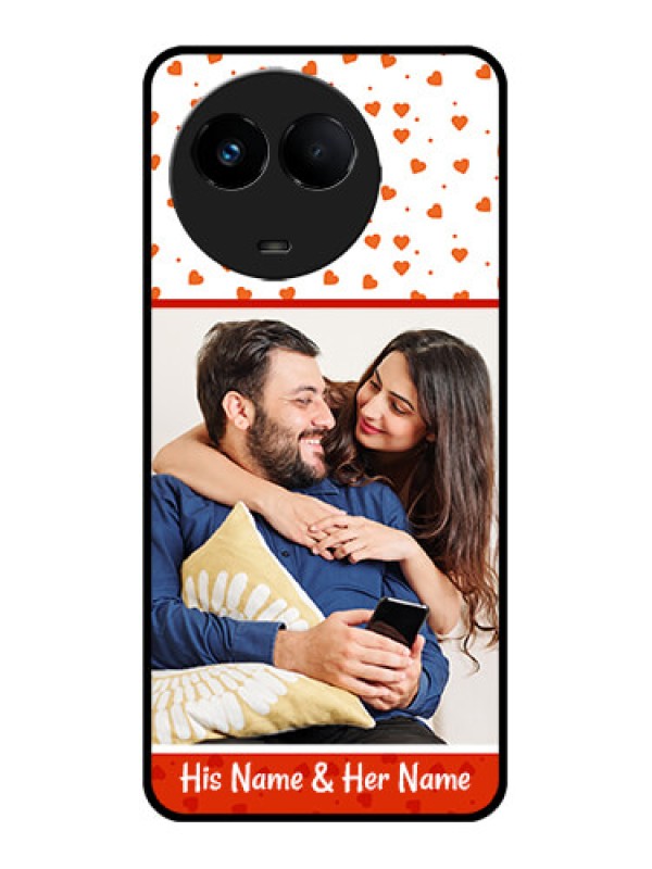 Custom Realme 11 5G Custom Metal Phone CaseOrange Love Symbol Design