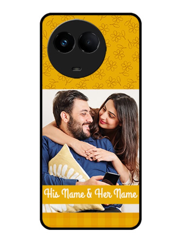 Custom Realme 11 5G Custom Metal Phone CaseYellow Floral Design