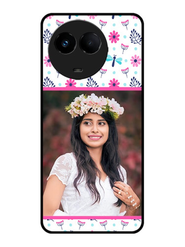 Custom Realme 11 5G Custom Metal Phone CaseColorful Flower Design
