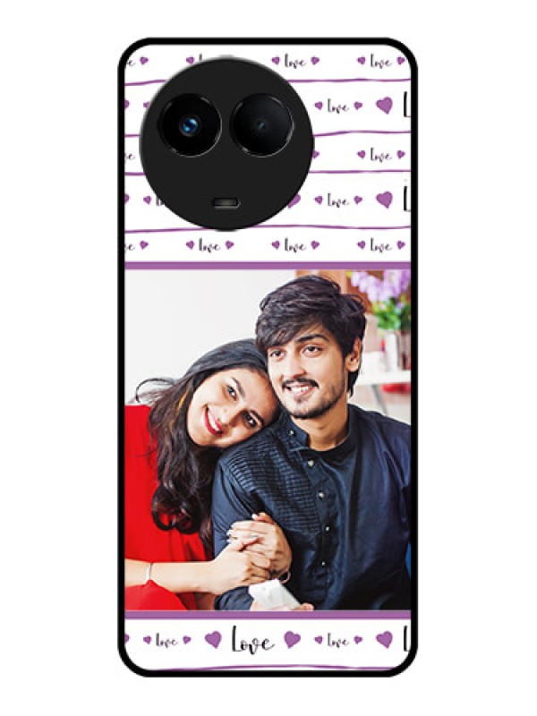 Custom Realme 11 5G Custom Metal Phone CaseCouples Heart Design