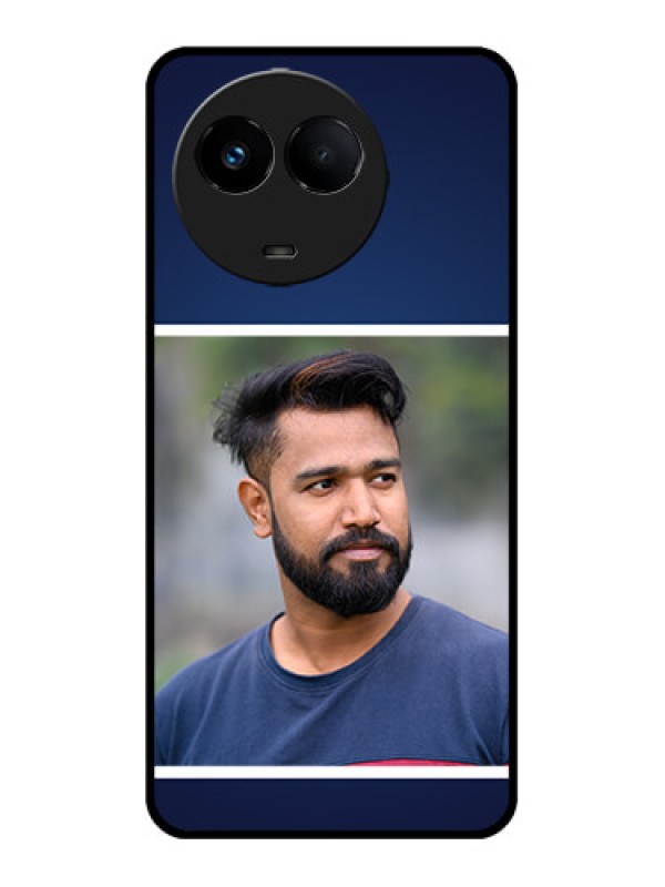 Custom Realme 11 5G Custom Metal Phone CaseSimple Royal Blue Design