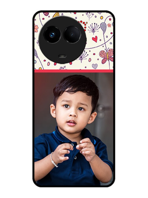 Custom Realme 11 5G Custom Metal Phone CasePremium Floral Design