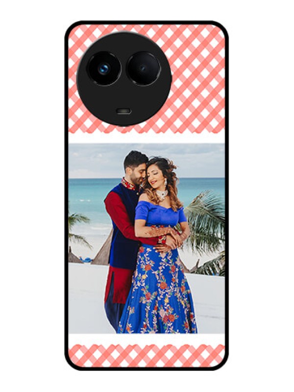 Custom Realme 11 5G Custom Metal Phone CasePink Pattern Design