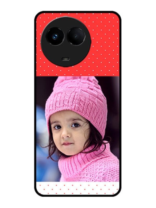 Custom Realme 11 5G Custom Metal Phone CaseRed Pattern Design