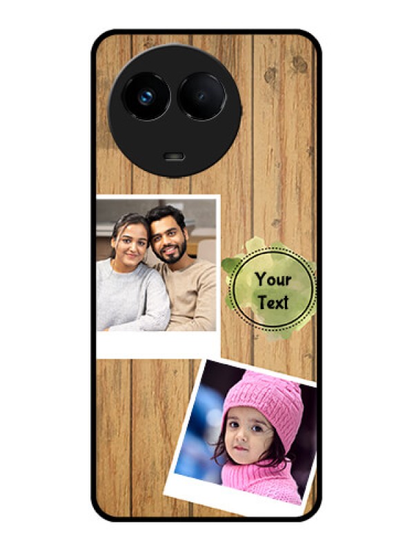 Custom Realme 11 5G Custom Metal Phone CaseWooden Texture Design