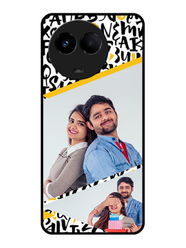 Custom Realme 11 5G Custom Metal Phone CaseLetters Pattern Design