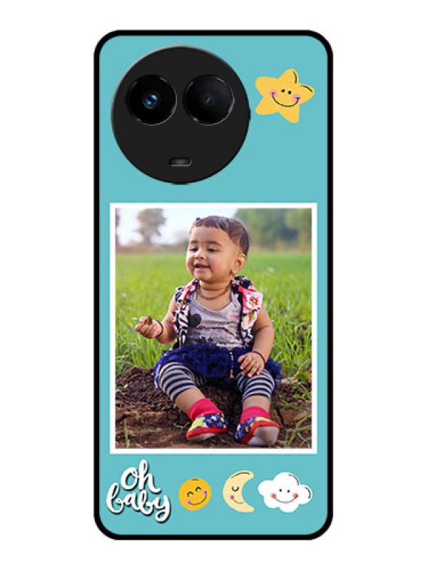 Custom Realme 11 5G Custom Metal Phone CaseSmiley Kids Stars Design