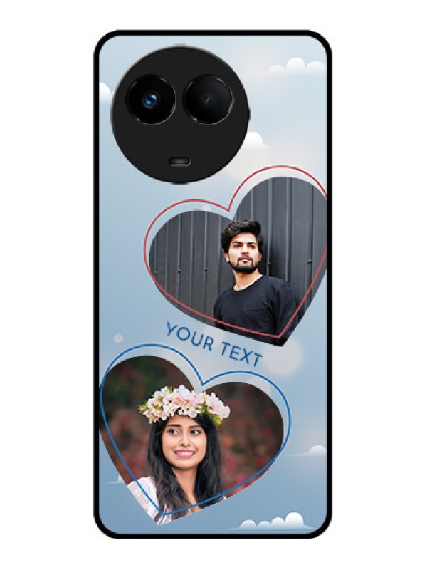 Custom Realme 11 5G Custom Metal Phone CaseBlue Color Couple Design