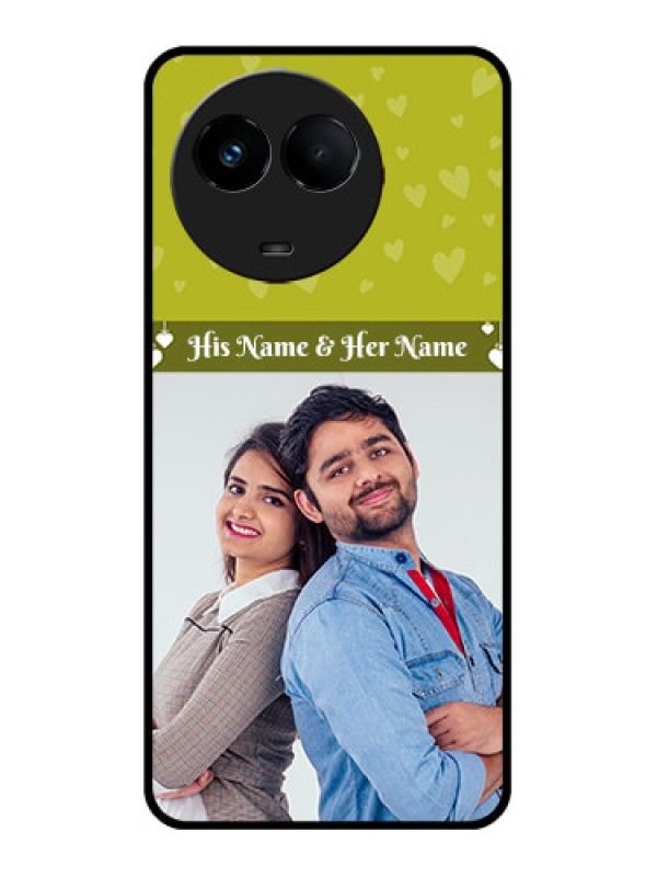 Custom Realme 11 5G Custom Metal Phone CaseYou and Me Heart Design