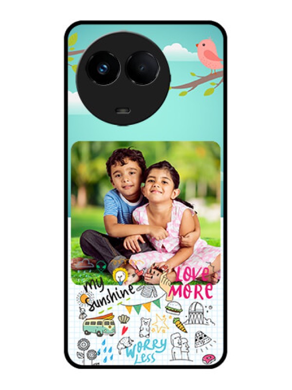 Custom Realme 11 5G Custom Metal Phone CaseDoodle Love Design