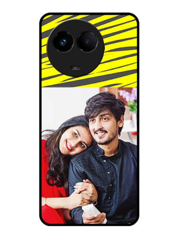 Custom Realme 11 5G Custom Metal Phone CaseYellow Abstract Design