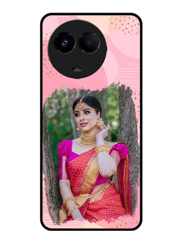 Custom Realme 11 5G Custom Metal Phone CaseGold Glitter Splash Design