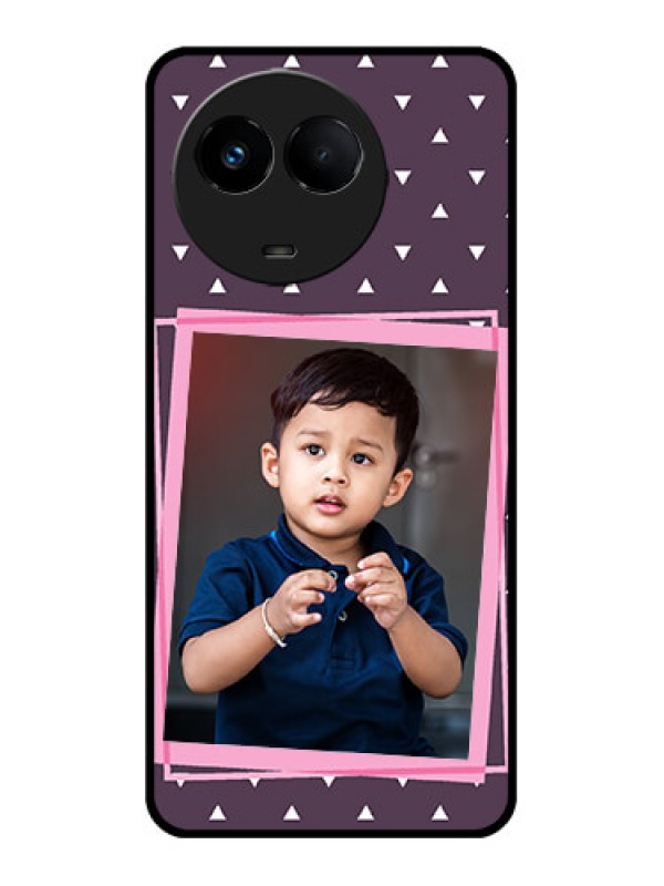 Custom Realme 11 5G Custom Metal Phone CaseTriangle Pattern Dotted Design