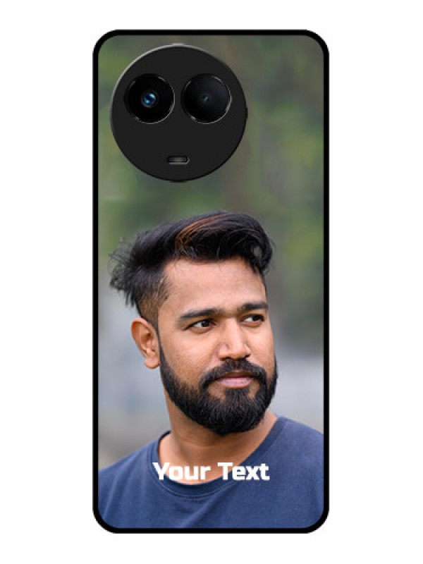 Custom Realme 11 5G Custom Metal Phone CasePhoto With Text Design