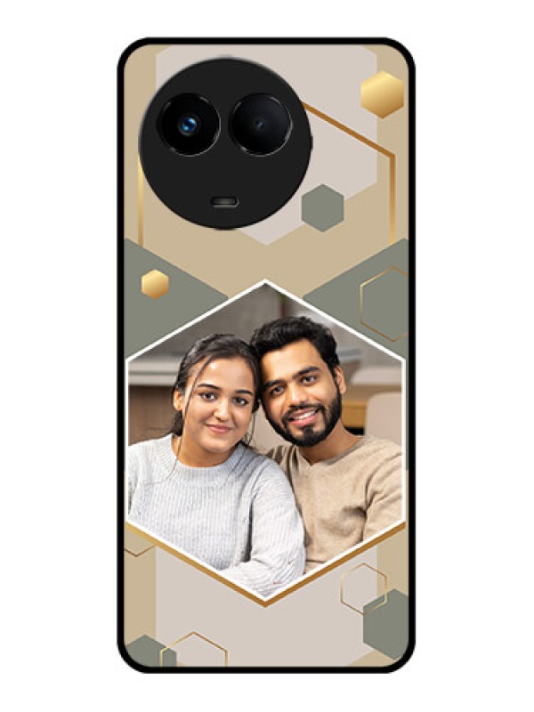 Custom Realme 11 5G Custom Metal Phone CaseStylish Hexagon Pattern Design