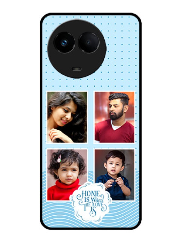 Custom Realme 11 5G Custom Metal Phone CaseCute Love Quote With 4 Pic Upload Design