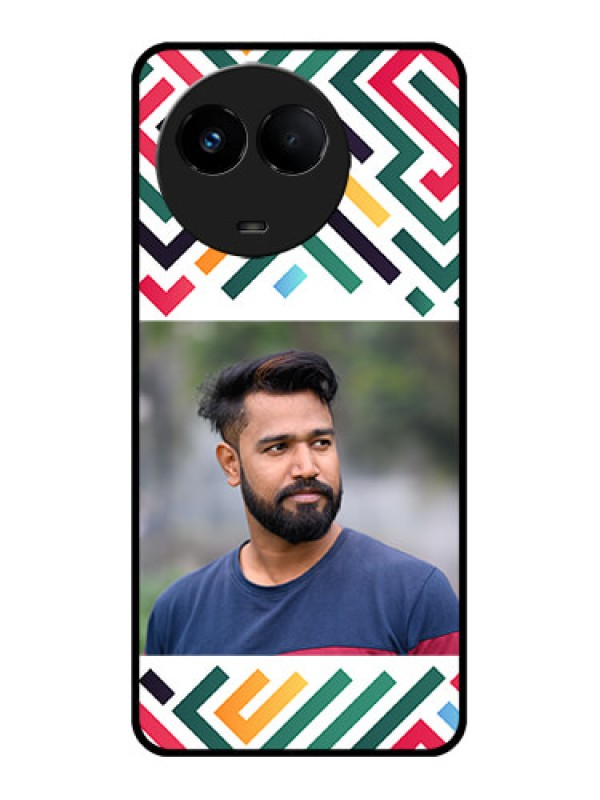 Custom Realme 11 5G Custom Metal Phone CaseColorful Maze Pattern Design