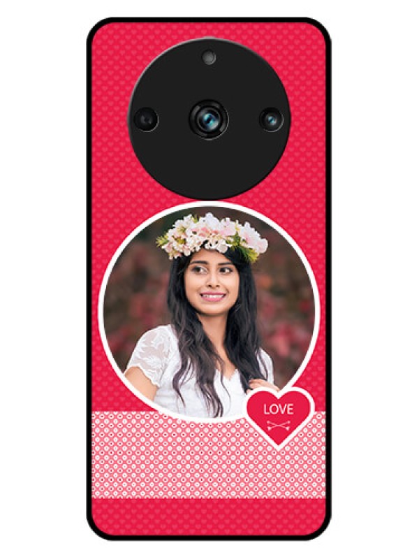 Custom Realme 11 Pro 5G Custom Metal Phone CasePink Color Pattern Design