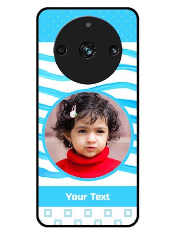 Custom Realme 11 Pro 5G Custom Metal Phone CaseSimple Blue Case Design