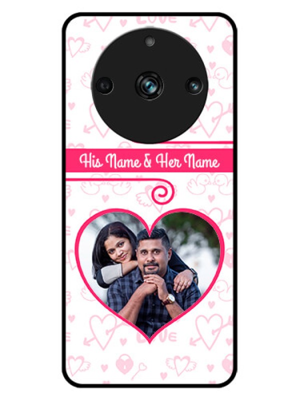Custom Realme 11 Pro 5G Custom Metal Phone CaseHeart Shape Love Design