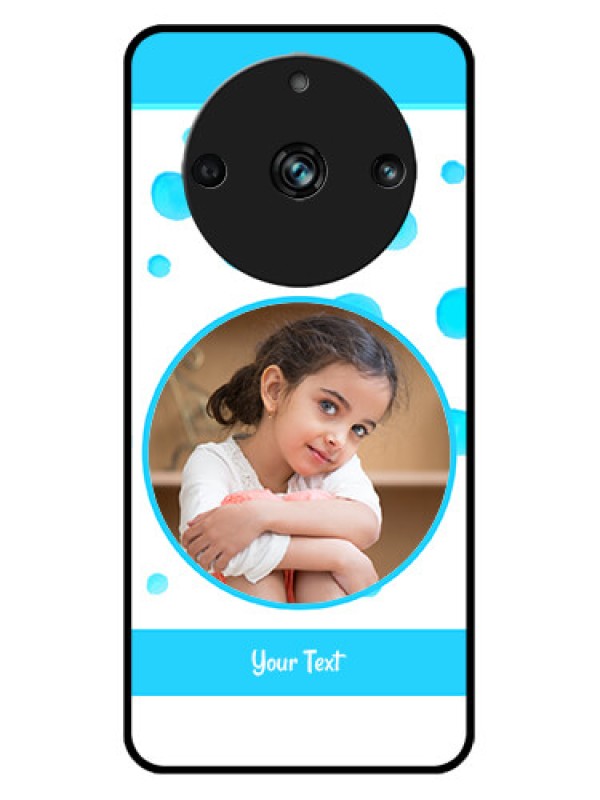 Custom Realme 11 Pro 5G Custom Metal Phone CaseBlue Bubbles Pattern Design