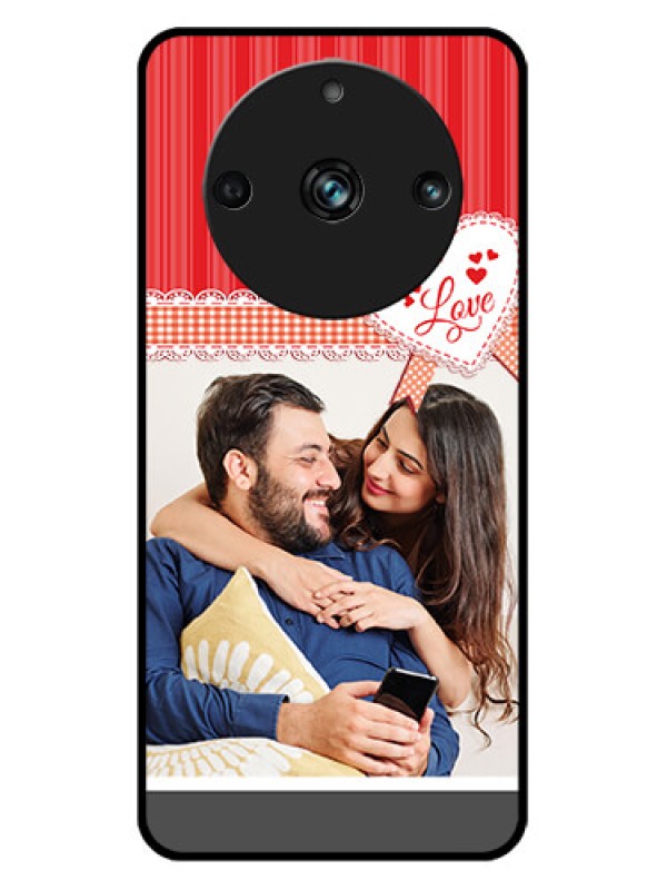 Custom Realme 11 Pro 5G Custom Metal Phone CaseRed Love Pattern Design