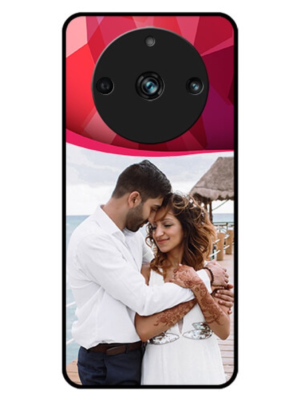 Custom Realme 11 Pro 5G Custom Metal Phone CaseRed Abstract Design