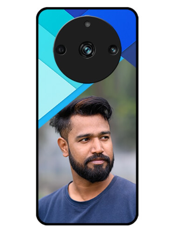 Custom Realme 11 Pro 5G Custom Metal Phone CaseBlue Pattern Design