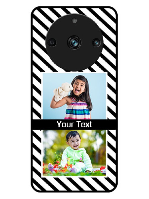 Custom Realme 11 Pro 5G Custom Metal Phone CaseBlack And White Stripes Design