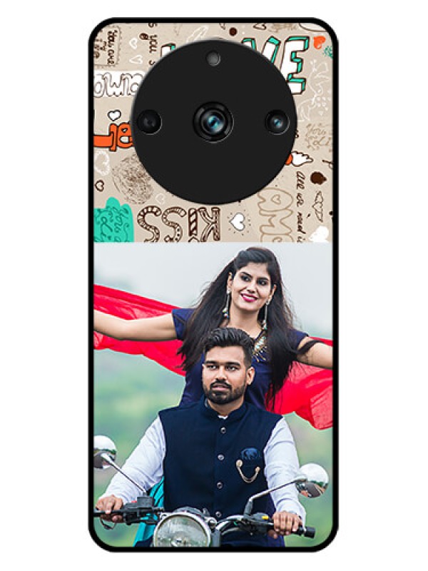 Custom Realme 11 Pro 5G Custom Metal Phone CaseLove Doodle Pattern