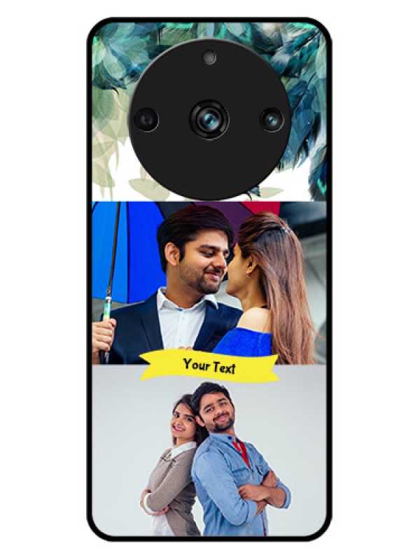 Custom Realme 11 Pro 5G Custom Metal Phone CaseImage With Boho Peacock Feather Design