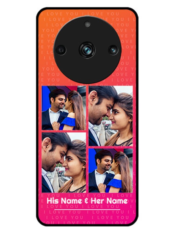 Custom Realme 11 Pro 5G Custom Metal Phone CaseI Love You Pink Design