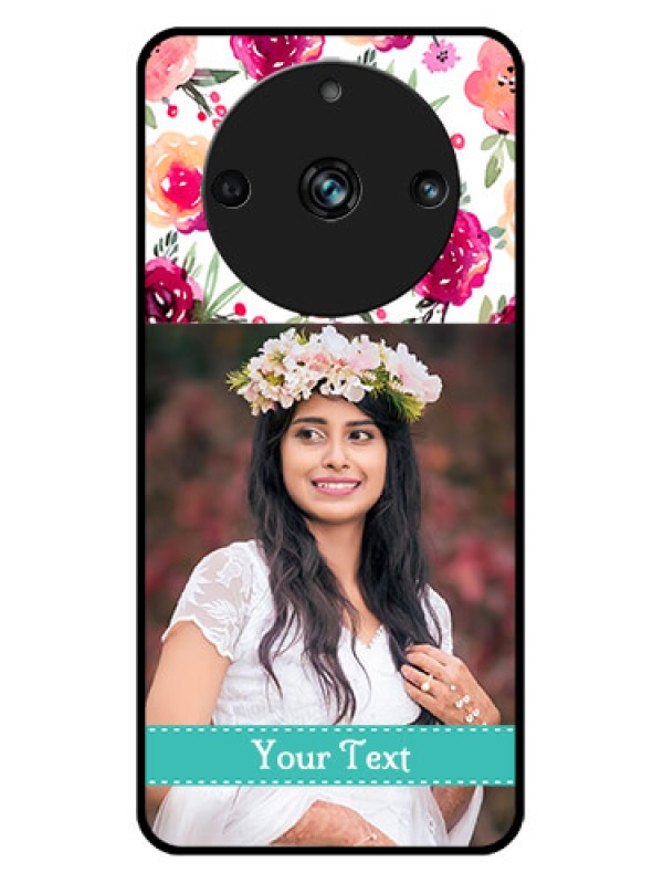 Custom Realme 11 Pro 5G Custom Metal Phone CaseWater Colors Floral Design