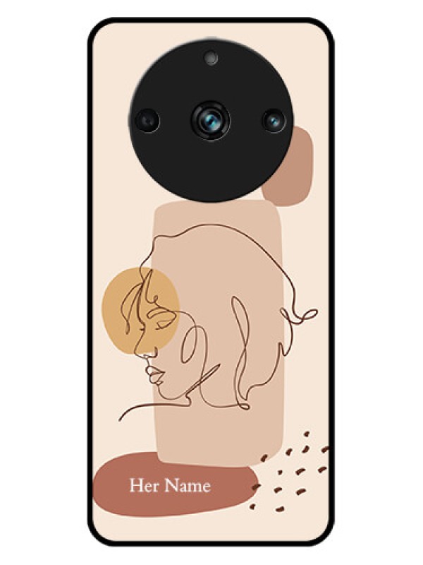 Custom Realme 11 Pro 5G Custom Metal Phone CaseCalm Woman Line Art Design