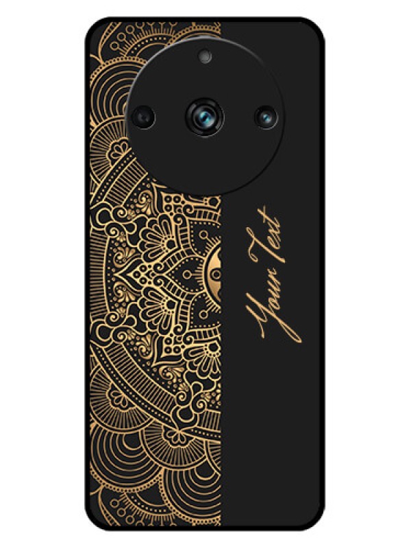 Custom Realme 11 Pro 5G Custom Metal Phone CaseMandala Art With Custom Text Design