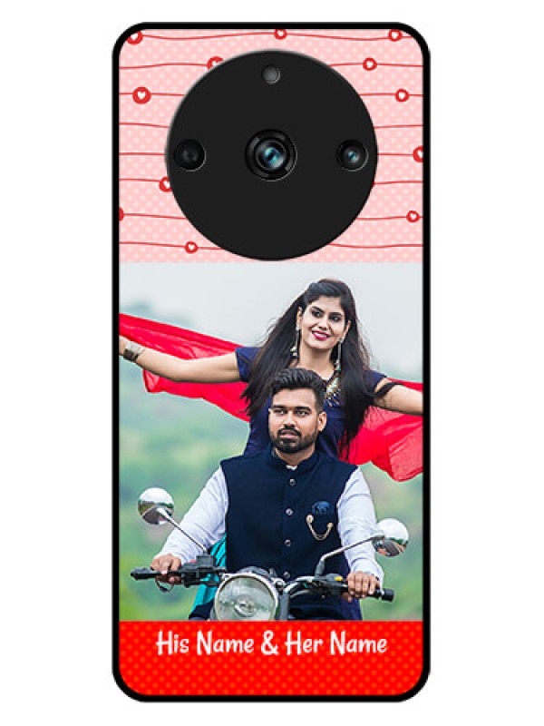 Custom Realme 11 Pro Plus 5G Custom Metal Phone CaseRed Pattern Case Design