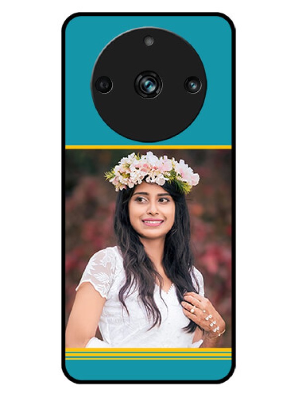 Custom Realme 11 Pro Plus 5G Custom Metal Phone CaseYellow and Blue Design