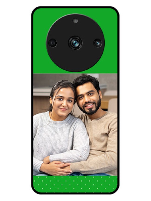 Custom Realme 11 Pro Plus 5G Custom Metal Phone CaseGreen Pattern Design