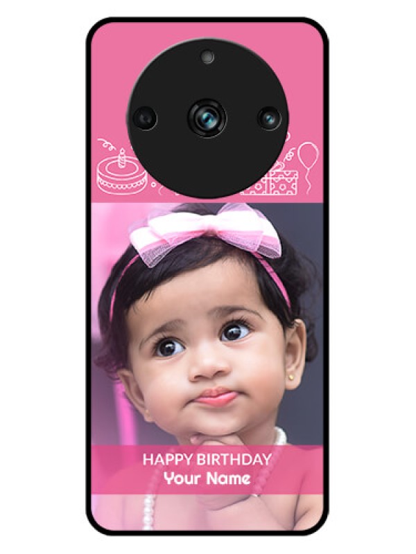 Custom Realme 11 Pro Plus 5G Custom Metal Phone CaseWith Birthday Line Art Design