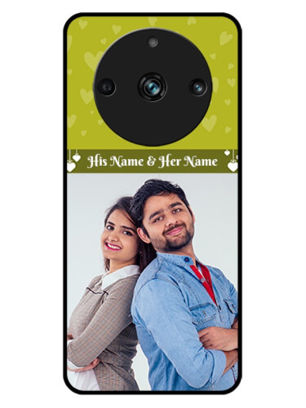 Custom Realme 11 Pro Plus 5G Custom Metal Phone CaseYou and Me Heart Design