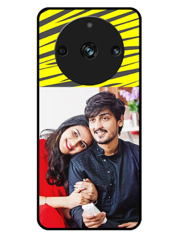 Custom Realme 11 Pro Plus 5G Custom Metal Phone CaseYellow Abstract Design