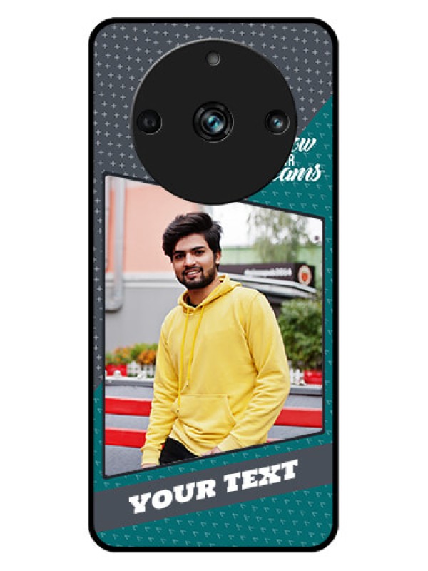 Custom Realme 11 Pro Plus 5G Custom Metal Phone CaseBackground Pattern Design With Quote