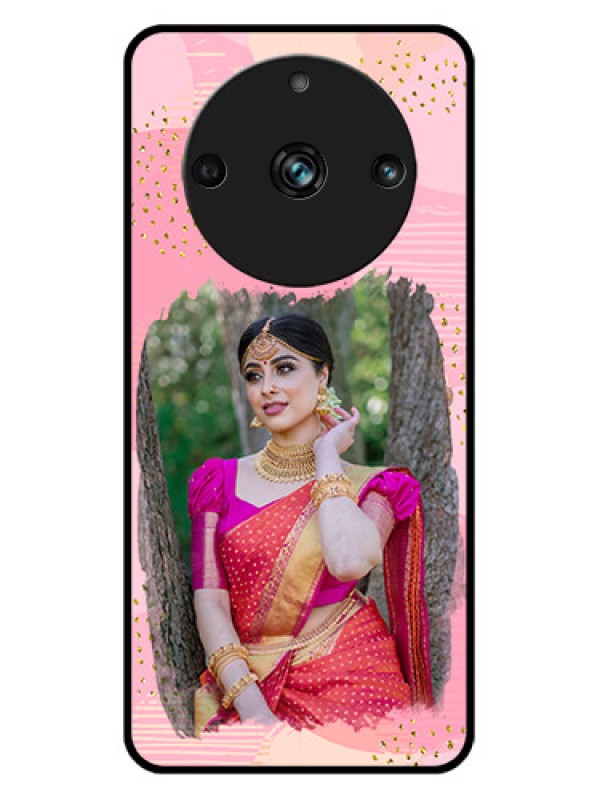 Custom Realme 11 Pro Plus 5G Custom Metal Phone CaseGold Glitter Splash Design