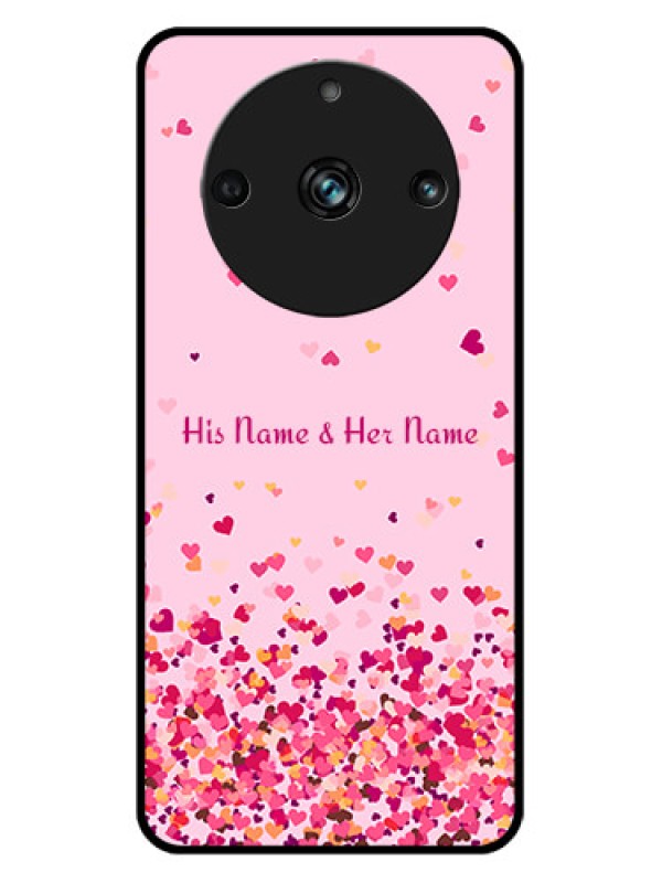 Custom Realme 11 Pro Plus 5G Custom Metal Phone CaseFloating Hearts Design