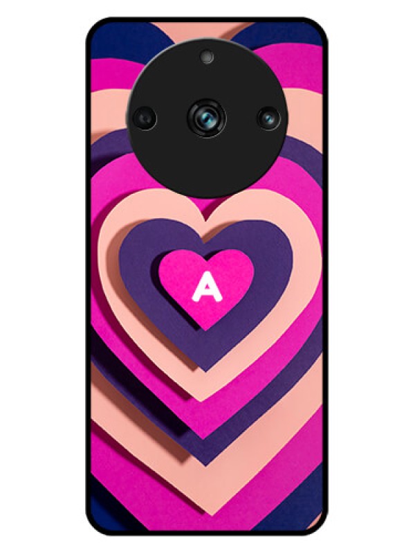 Custom Realme 11 Pro Plus 5G Custom Metal Phone CaseCute Heart Pattern Design